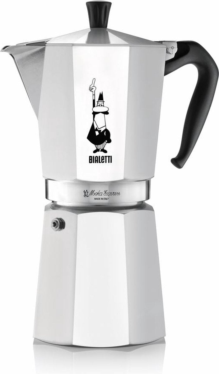 Bialetti moka express 18 tazas – cafetera espresso – aluminio – 810 ml