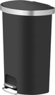Eko - hana pedaalemmer halfrond 55 liter - plastic - zwart - prullenbak