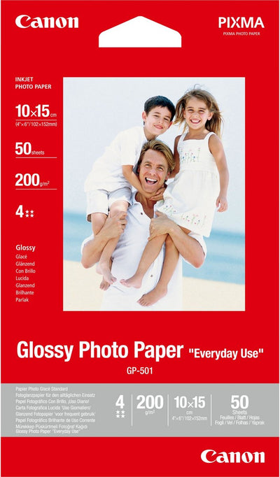 Canon gp-501 10x15cm 50 hojas papel fotográfico brillo