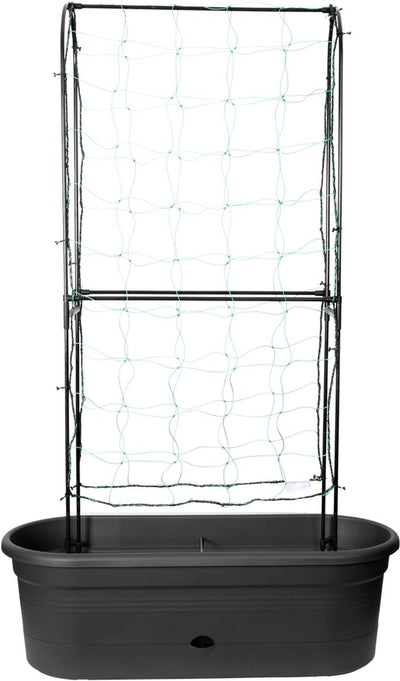 Elho green basics veggie wall 80 - kweekbak - verticaal tuinieren - 100% gerecycled plastic - ø 77.5 x h 26.0 cm - living black