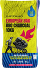 Inferno - 10kg europees eik - houtskool - charcoal - 100% fsc - grove stukken houtskool