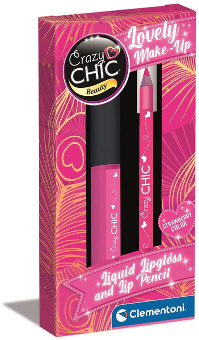 Clementoni Crazy Chic Lipgloss y Lip Liner Strawberry