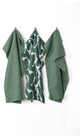 Tiseco keukenhanddoek essentials, microfiber 40x60cm, set 3, stone green