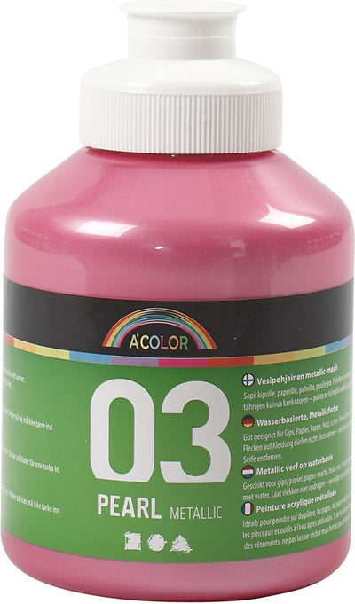 Pintura acrílica A-color metalizada, metalizada, rojo claro, 500 ml 1 botella