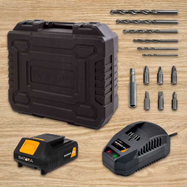 Set di trapano bastardo a batteria CA (MaxxPack 18V).