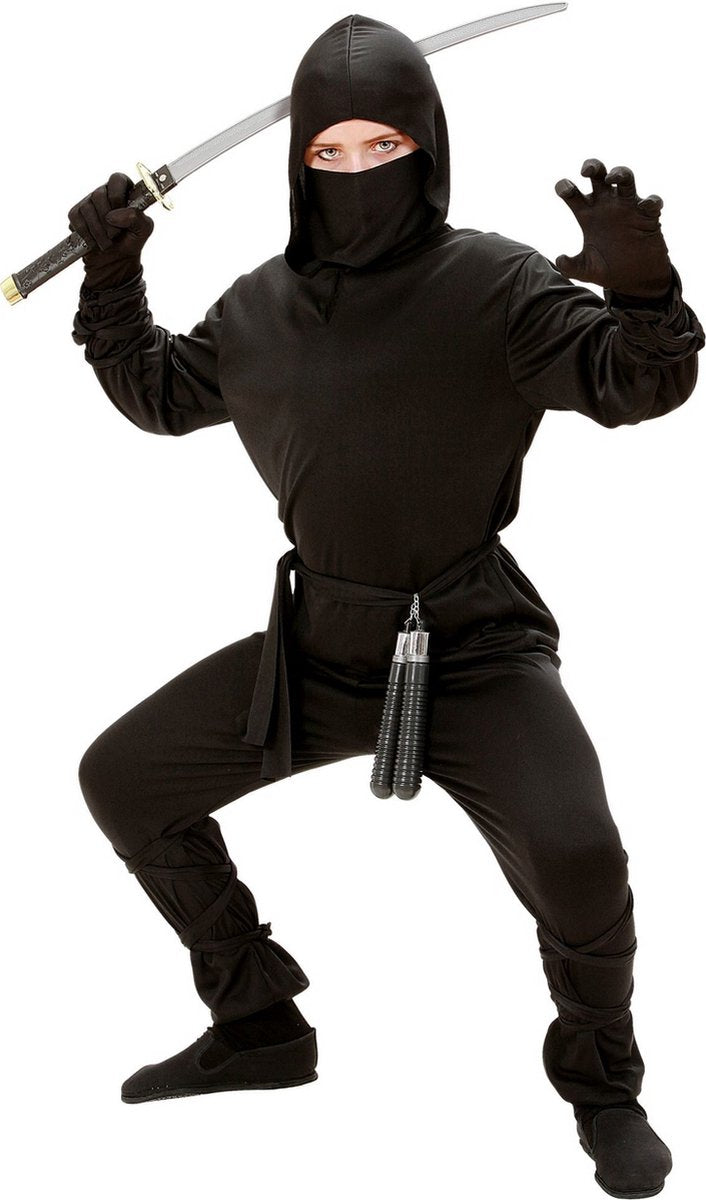 Traje ninja finidi negro niño barato