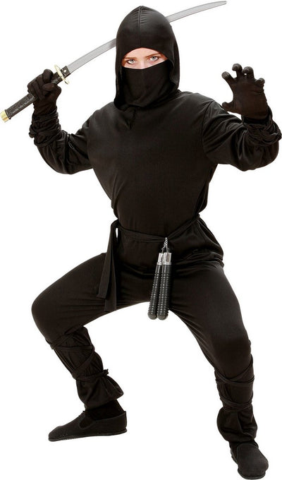 Traje ninja finidi negro niño barato