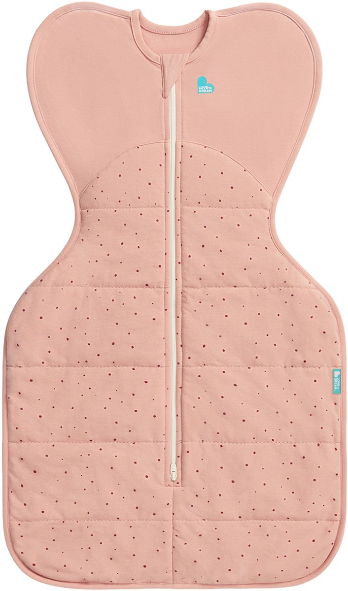 Love to dream ™ saco de dormir para bebé swaddle up™ - pañales - bebé 0-3 meses - 3,5-6 kg - invierno - 2,5 tog – rosa guijarro