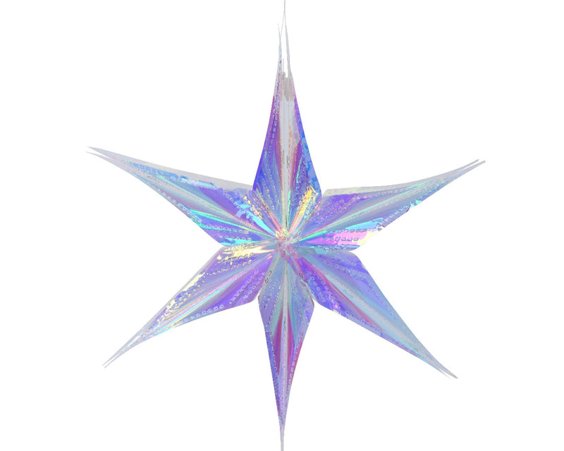 Decoris Ciondolo natalizio stella iridescente 30cm