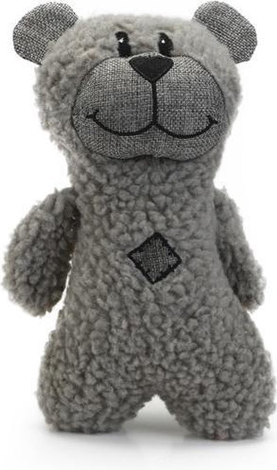 Beeztees hondenknuffel boris - met piep - hondenspeelgoed - grijs - 23x15x8 cm