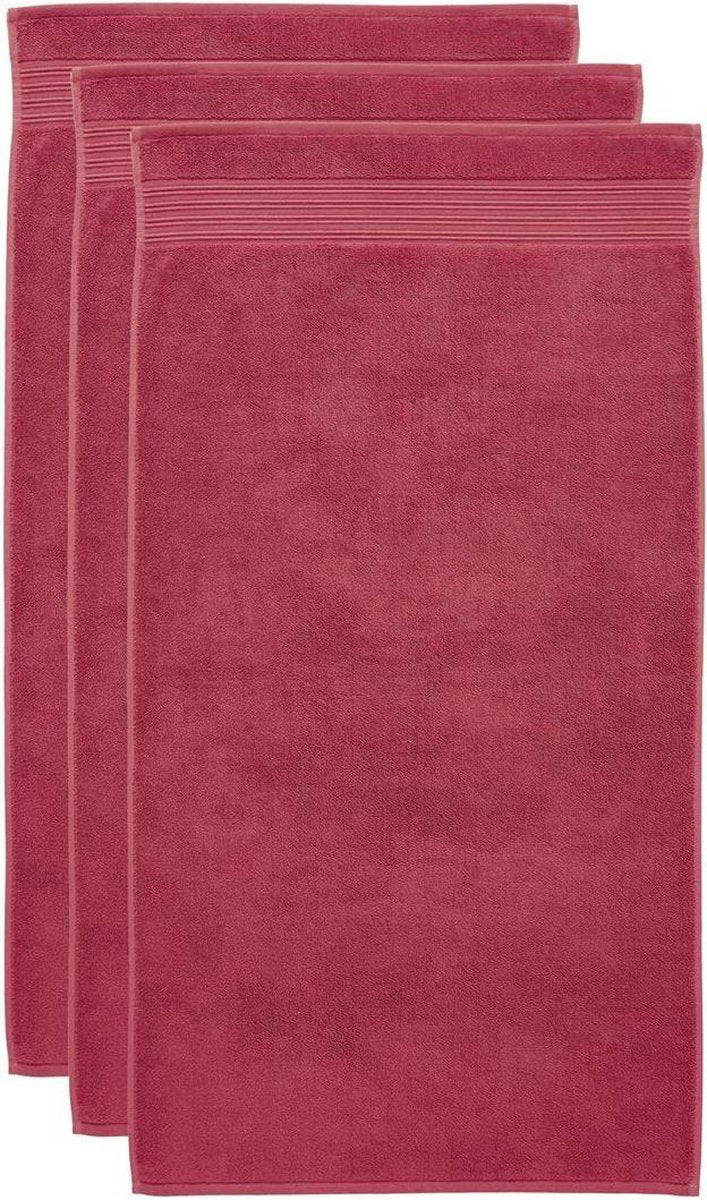 Beddinghouse care cotton - handdoek - 60x100 cm - set van 3 - rood