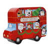 Decoris bus di Natale in latta 19x15,5x7cm
