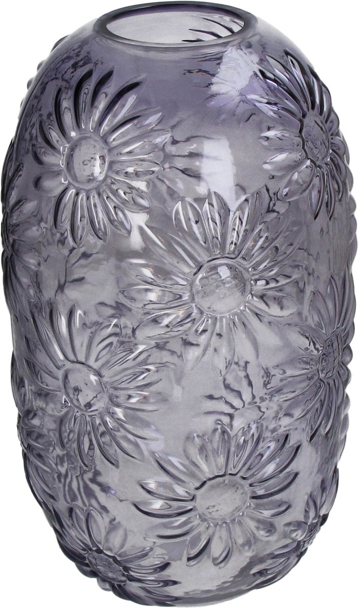 Vaso collezione HD in vetro viola 19x19x33,5cm