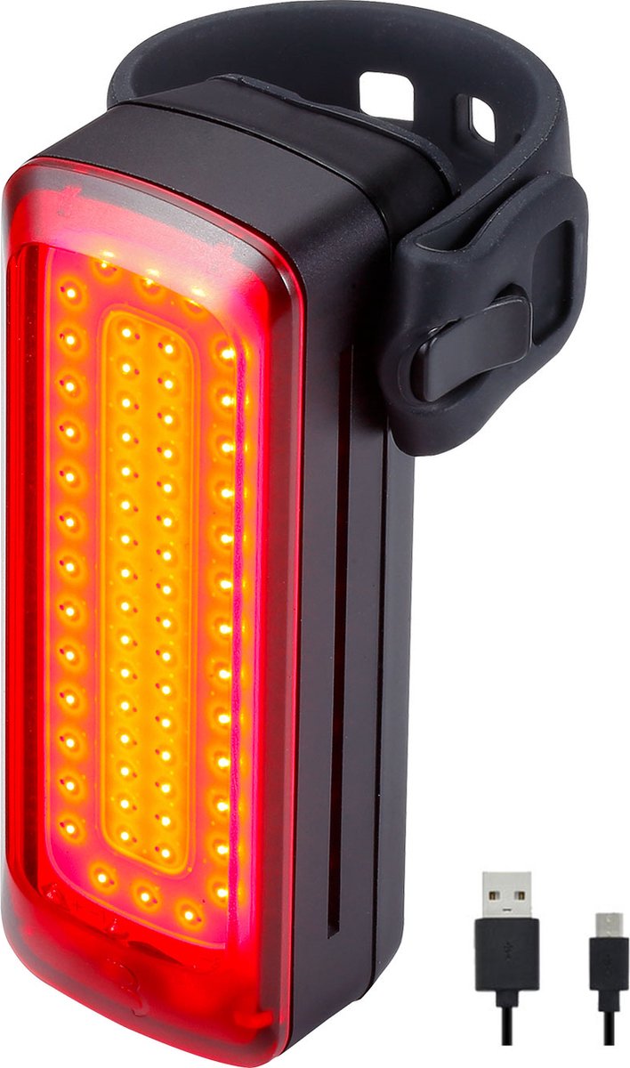 Luz trasera para bicicleta Bbb Cycling Signal Pro de 250 lúmenes - tiempo de funcionamiento: 21 horas - resistente al agua ipx7 - iluminación para bicicleta recargable por USB C - iluminación para bicicleta de carreras - bls-168