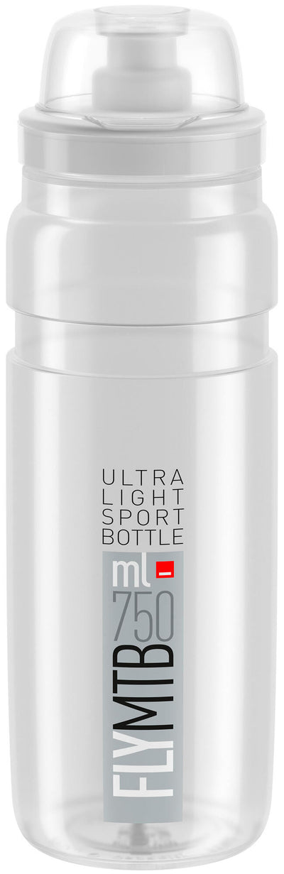 Elite bidon fly mtb bottle fly mtb 750ml clear grey