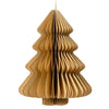 Decoris Colgante navideño Árbol de Navidad papel beige 15cm