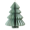 Decoris Colgante navideño Árbol de Navidad papel verde 15cm