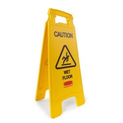 Segnale di avvertimento Rubbermaid Attenzione pavimento bagnato 611200 giallo