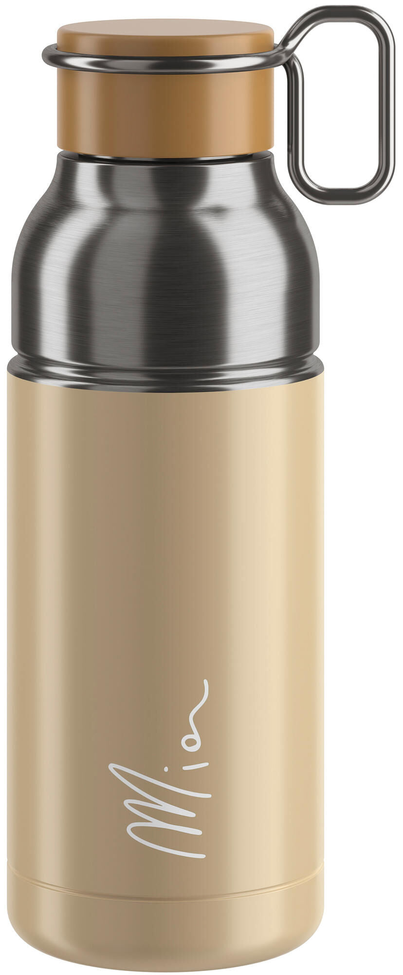 Elite botella de agua mia botella de acero inoxidable mia acero inoxidable 650ml beige plata