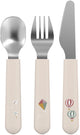 Mepal mio kinderbestek - 3-delig. vork. mes en lepel - roestvrij staal - kinderservies - sunshine rainbow