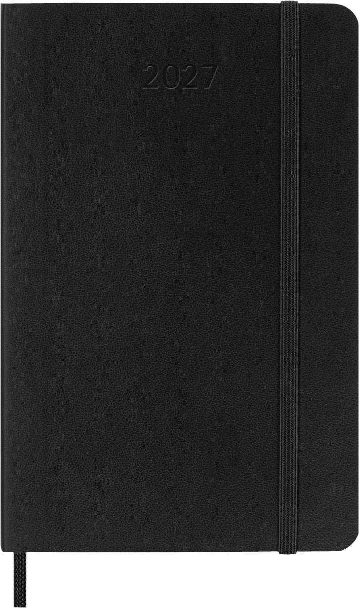 Agenda Moleskine 12 mesi - 2027 - mensile - tascabile - copertina morbida - nera
