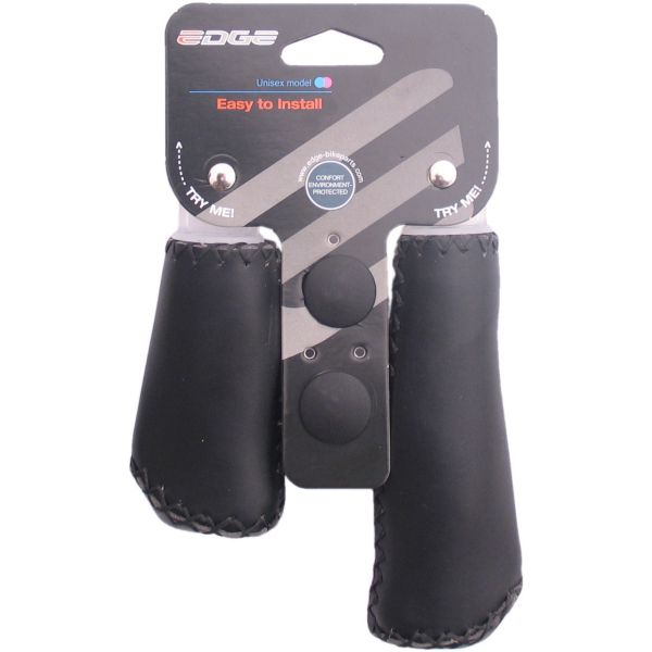 L'impugnatura in pelle edge - set di manico in pelle ergonomica - 135 mm 92 mm - nero