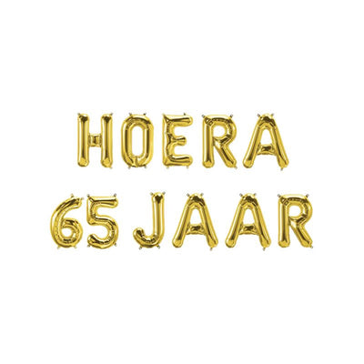 Paperdreams folie ballon slinger - hoera 65 jaar