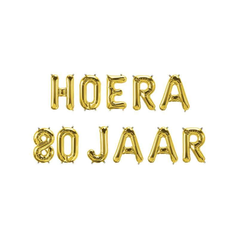 Ghirlanda di palloncini foil Paperdreams - evviva 80 anni