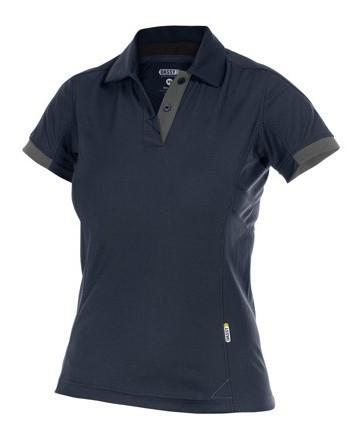 Dassy polo traxion mujer azul marino gris s