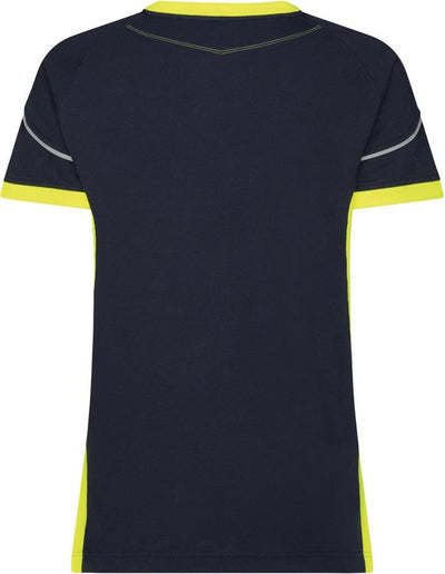 Camiseta Dassy tampico azul noche amarillo flúor 4xl