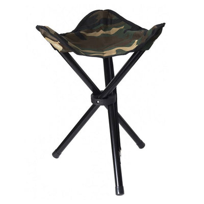 Sgabello pieghevole con attrezzatura stealth in stealth con 3 gambe