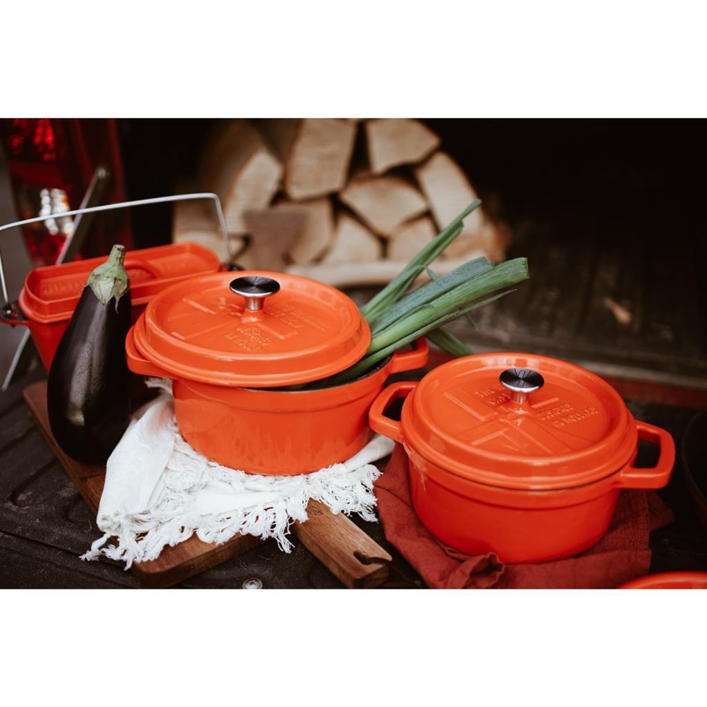 Solinger Solinger El molino de viento Freing de hierro fundido Freing 2.5L Enamelo de naranja