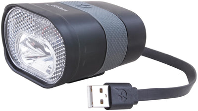 Faros axendo 40 Lux USB cargable 65 mm Negro