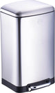 Dirt devil pedaalemmer 20 liter - afvalemmer soft close mechanisme - prullenbak met verwijderbare binnenbak - voor keuken en badkamer - 30 x 29 x 52.5 cm - rvs - zilver