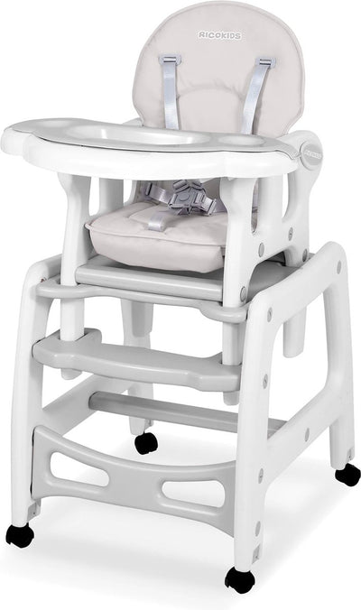 Ricokids sinco sillón de lactancia 5 en 1, gris