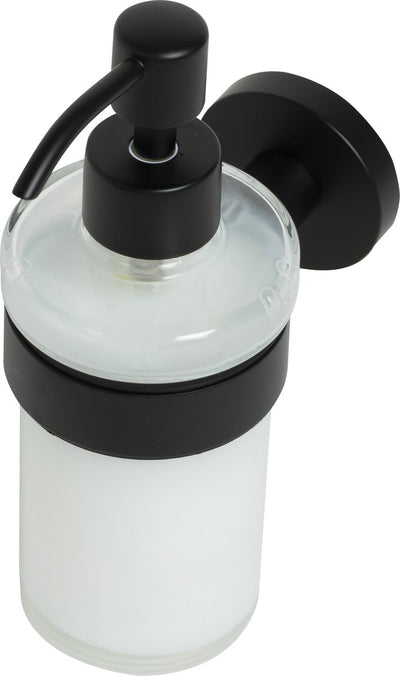 Dispenser di sapone Plieger vigo – dispenser di sapone a parete – dispenser di sapone da appendere – dispenser di sapone in vetro – garanzia 10 anni – nero
