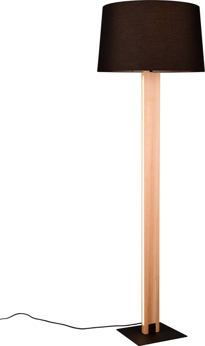 Trio rahul - vloerlamp - zwart mat - excl. 1x e27 40w