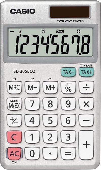 Casio SL-305eco - calculadora de bolsillo - alternativa sostenible
