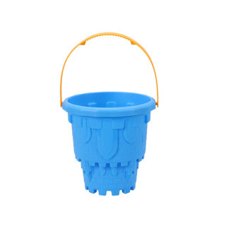 Castle Bucket con maniglia Blu assorbita, verde, rosso e arancione