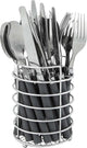 Bo-camp - set posate - nel cestino - acciaio inossidabile - 24 pezzi - 6 persone - grigio
