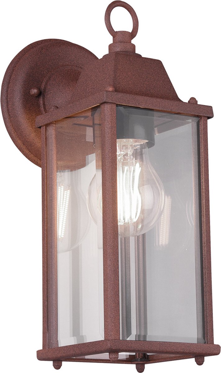Trio olona - wandlamp - roestkleur - excl. 1x e27 4 w - wandmontage - buitenverlichting - ip23