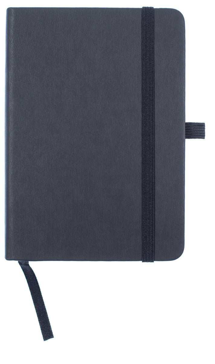 Quaderno Kangaro - a6 - nero - con riga - con elastico, nastro e portapenna - k-552221