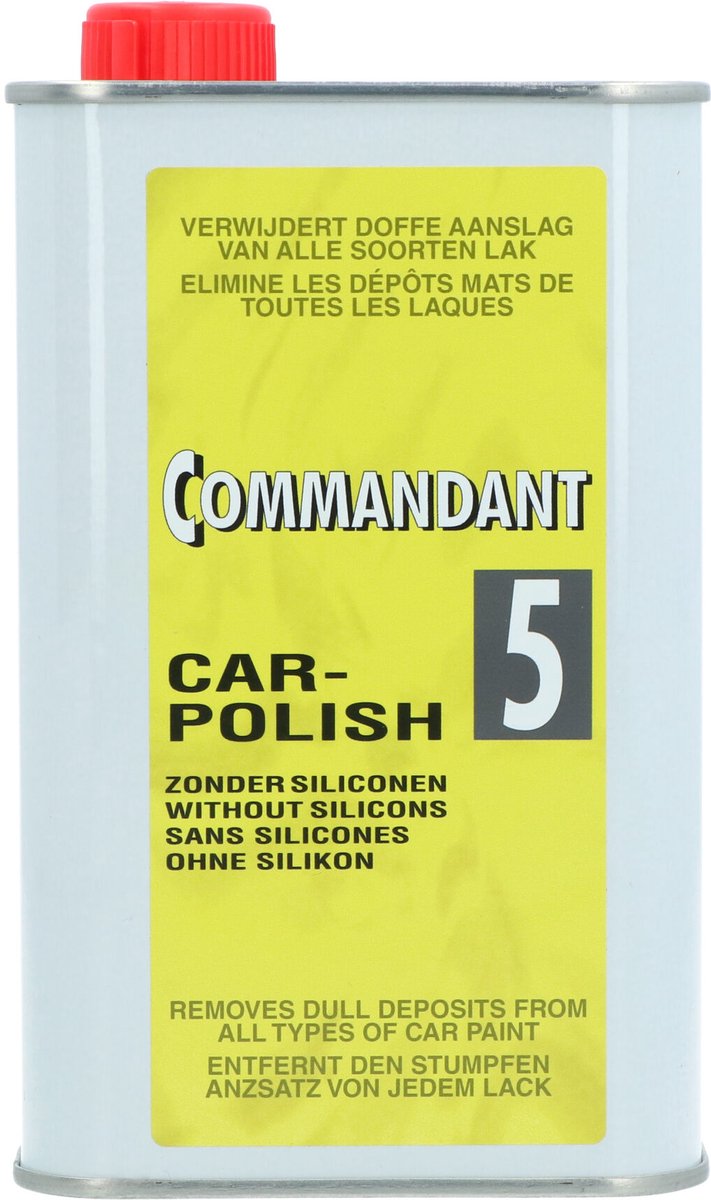 Commandant car polish 5 - polijstmiddel - verwijdert aanslag - geeft glans - voor alle soorten lak - 500ml