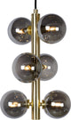 Lucide tycho - hanglamp - ø 25,5 cm - 6xg9 - mat goud messing