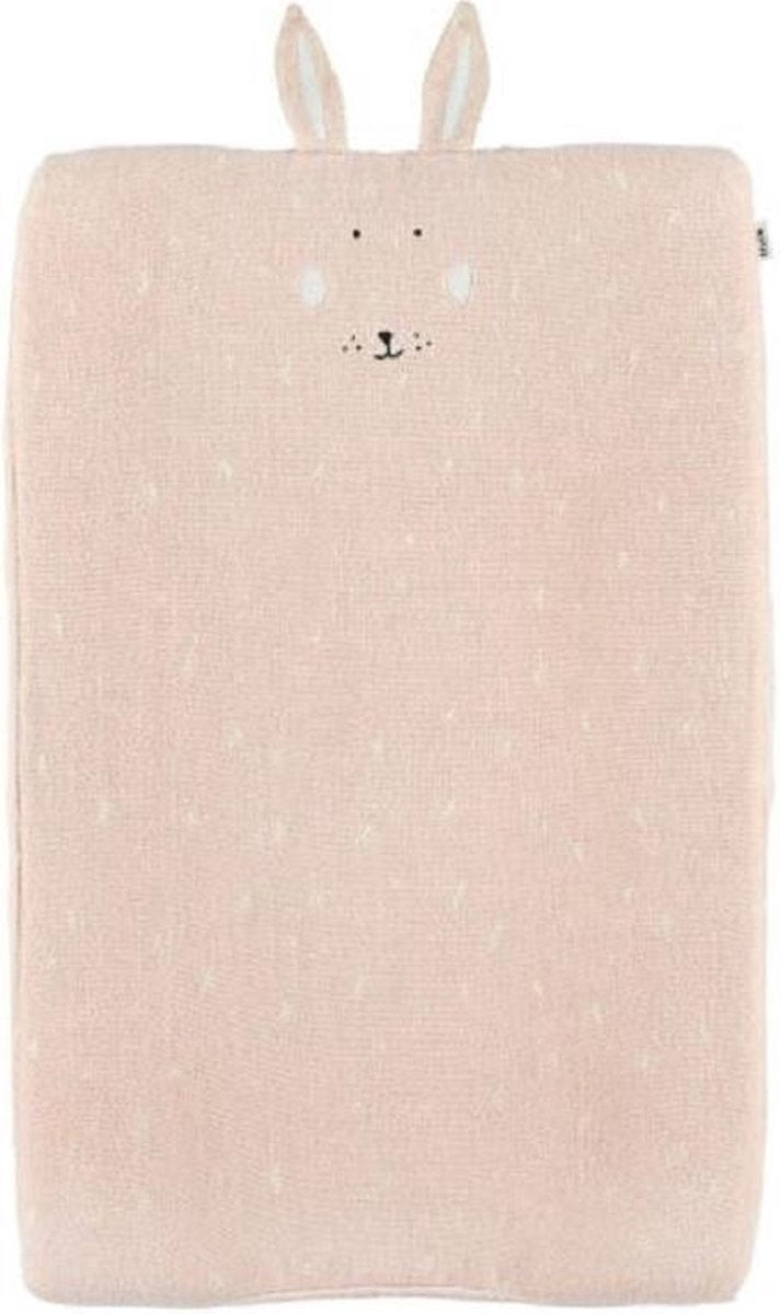 Trixie Funda para cambiador - mrs. Conejo - cambiador suave 70x45cm - 100% algodón orgánico - rosa