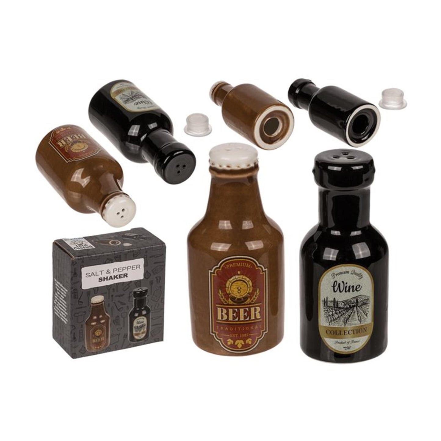 Out of the blue peper zoutstel beer wine 4,5x4,5x6cm