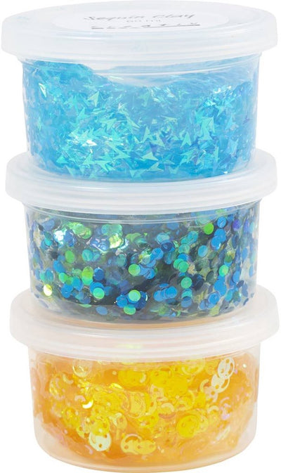 Argilla paillettes Creative Company, armonia verde blu, 3x60 gr 1 scatola