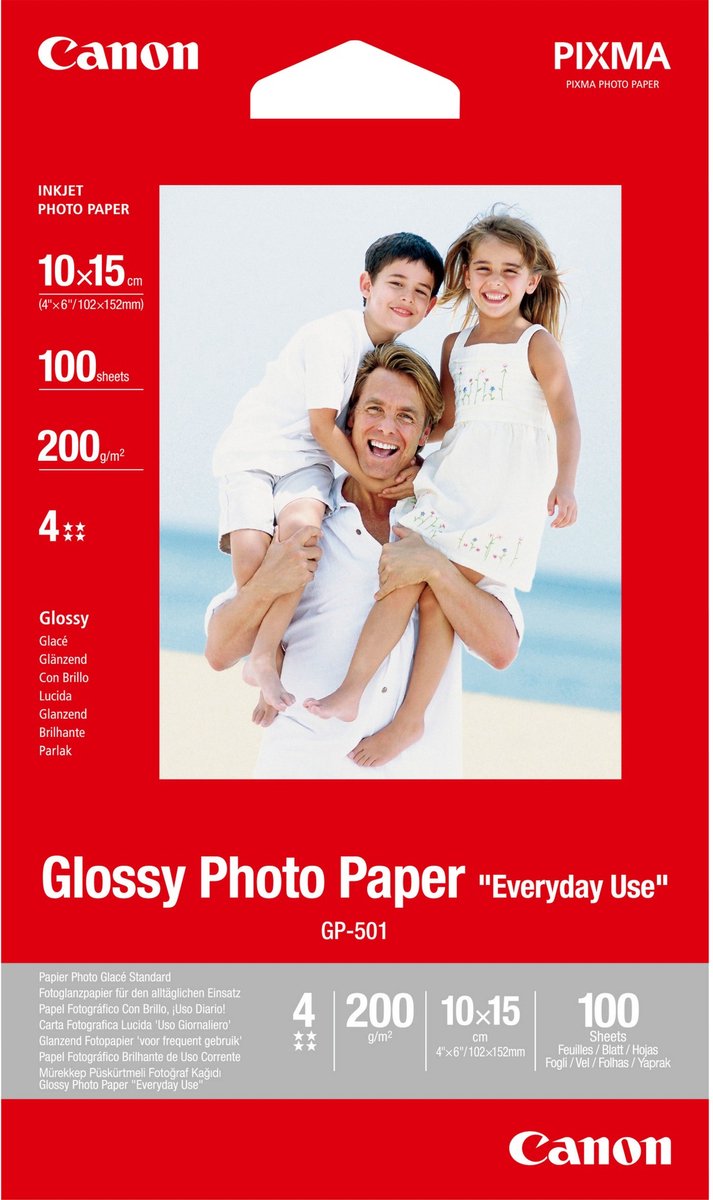 Canon gp-501 - papel fotográfico - 10 x 15 cm - 100 hojas