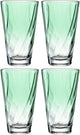 Vaso Leonardo twist 300ml verde - set 4