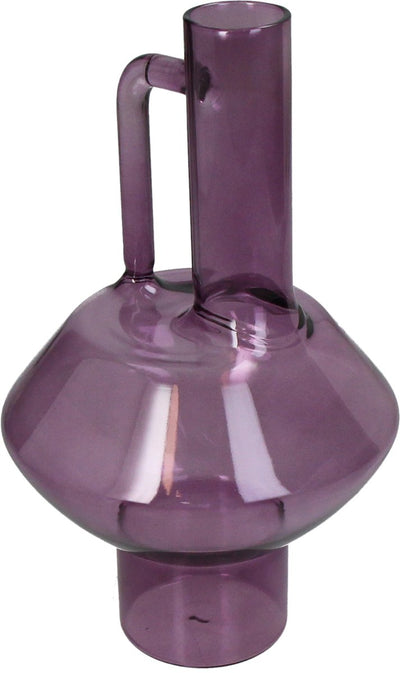 Vaso collezione HD in vetro lilla 12,7x12,7x21,5cm